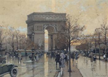 Eugene Galien-Laloue : The Arc de Triomphe Paris